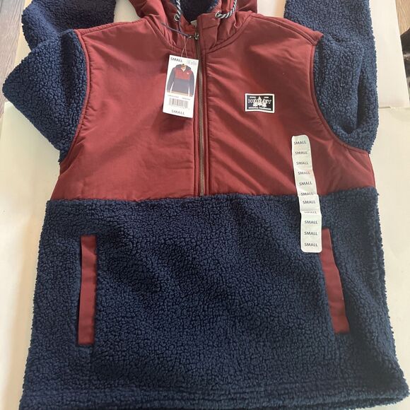 Hurley Men's Long Sleeve Half Zip Sherpa Anorak Hoodie Pullover Jacket Small - Picture 2 of 6